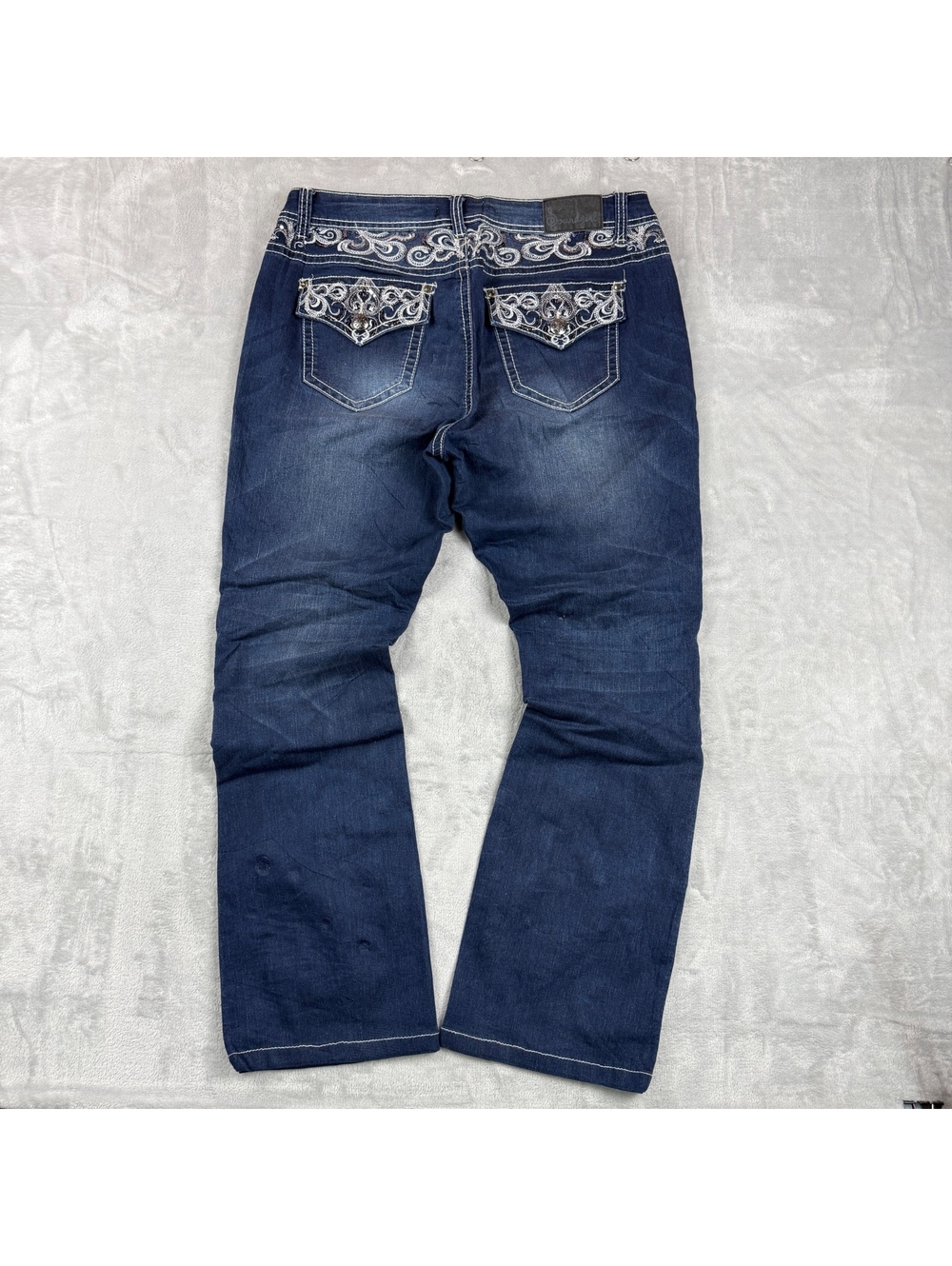 VTG Soundgirl Women’s Size 16 Jeans Embroidered Flap Pocket Bootcut Y2K Western